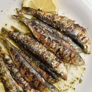 Grilled sardines