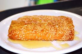 Feta with honey and sesame